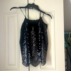 Peacock sequined tank